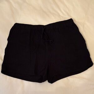 Women’s Black Casual Drawstring Shorts